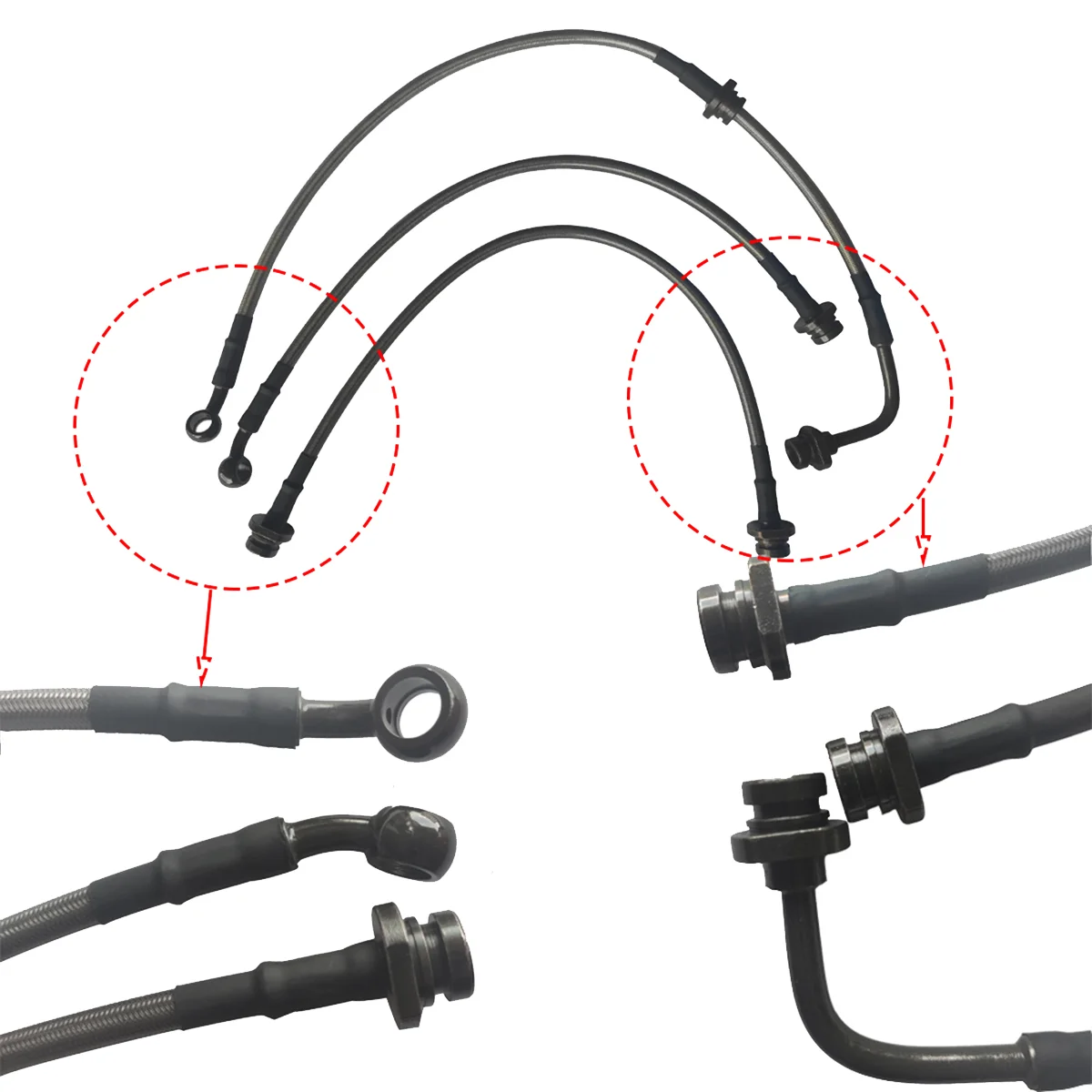 Extend Brake Hose 2-3 Inches Offroad Suspension Lift Kits Brake Lines brake pipe hose For 2007-Suzuki Jimny JB23 JB43