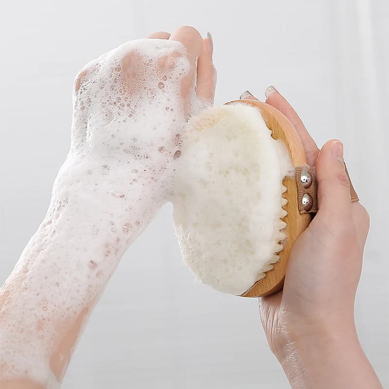 Body Brush Soft Skin Friendly Durable Sessile Design Easy to Use Strong Foaming Ability Body Cleaning Supplies Bathing Brush 3