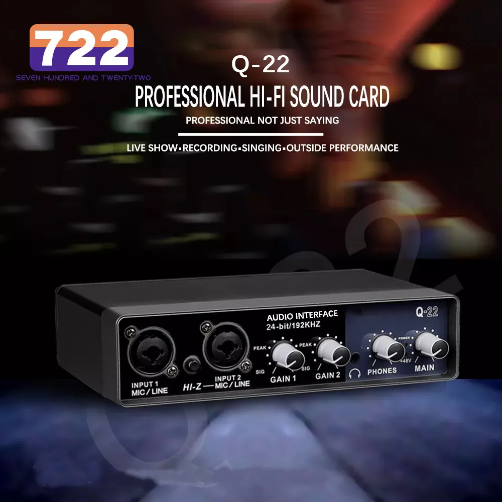 Q22Q24ProfessionalAudioInterfaceSoundCardUsedforStudioSinging