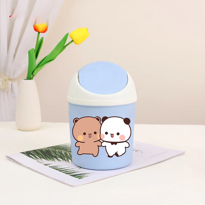 Bubu Dudu Mini Desktop Bin - Cute Panda Bear Trash Can for Clean and Organized Workspaces
