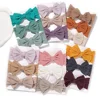 3Pcs/set Newborn Baby Headbands Set Solid Color Bow Hair Bands Soft Knitted Infant Headwear Elastic Turban Baby Hair Accessories 1