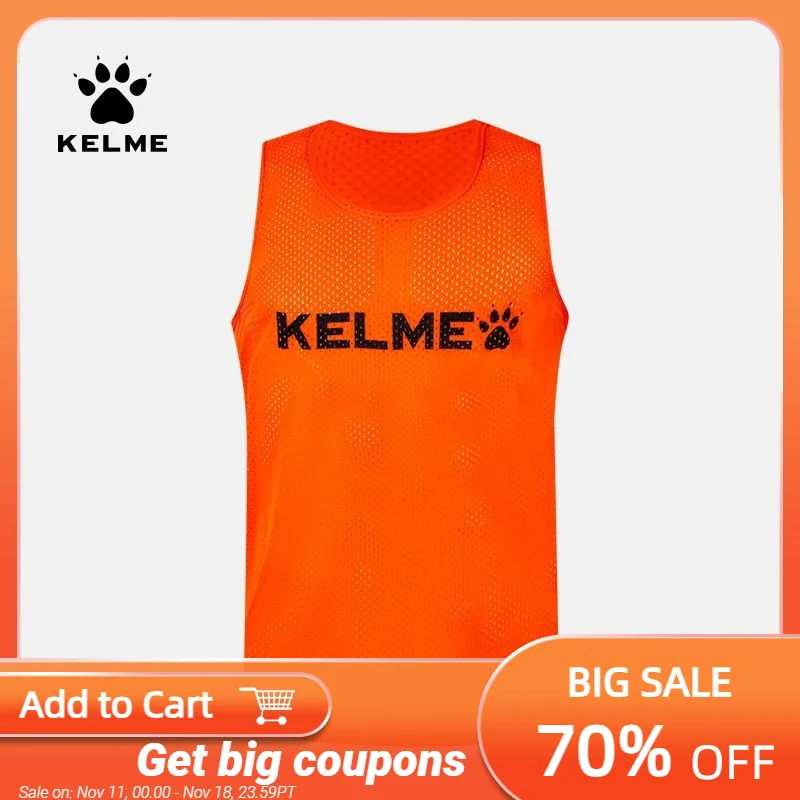 KELME Football Training Vest Sport Adult Children Soccer Jerseys Printing Vest Running Shirt 8051BX1002 Soccer Jersey
