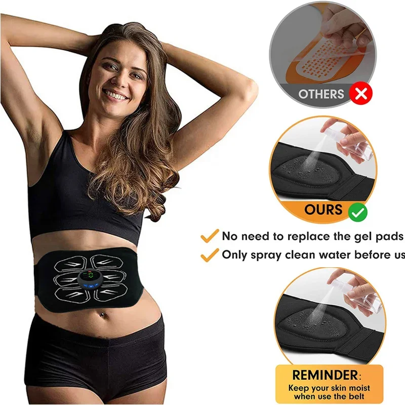 

New EMS Muscle Stimulation Belt Vibrating ABS Stimulator Abdominal Trainer Exerciser Slimming Belt Home Gym Fitness Equipment