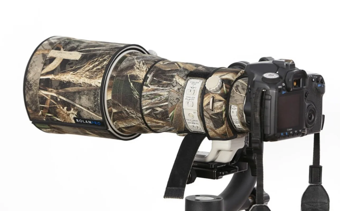 롤란프로 캐논 EF 300mm f/2.8 L IS II USM 렌즈 코트 레인커버 렌즈 보호 슬리브 총기 케이스 카메라 렌즈 커버 카모플라주