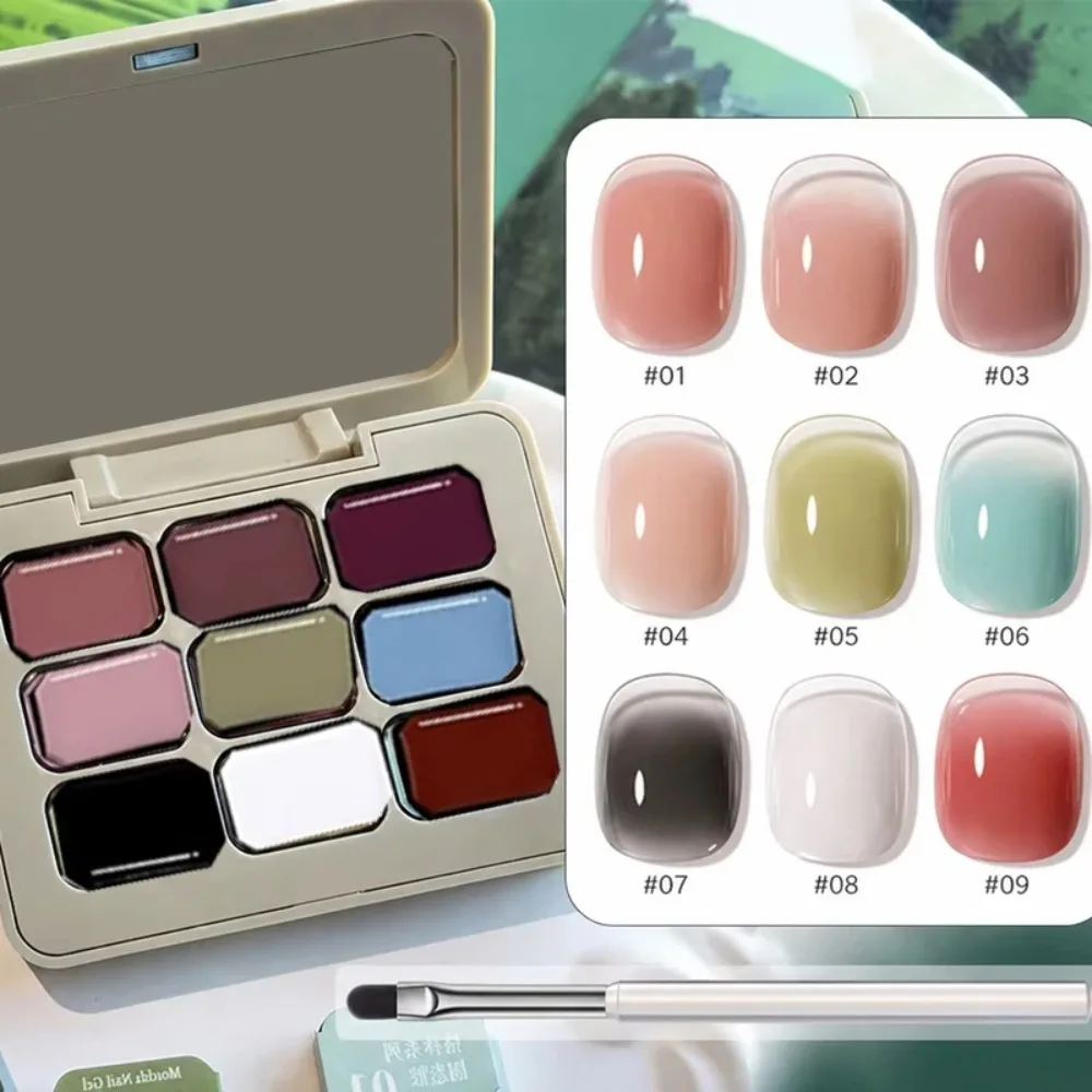 9-color solid gradient high-saturation blush nail polish, French manicure gel, suitable for nail technicians and beginners. - 2