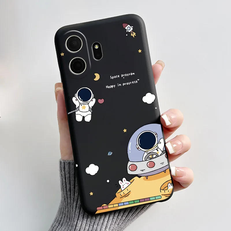 Aesthetic Cute Cat Cartoon Shockproof Silicone TPU Back Cover