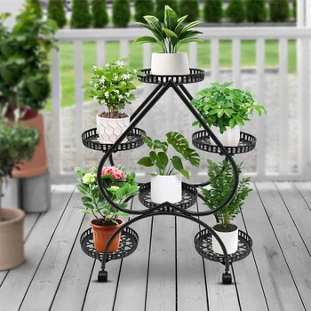 6-Pot 4-Tier Heart Plant Stand 1