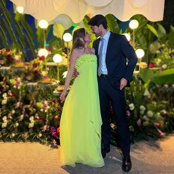 Galarity 2025 Evening Dresses Strapless Ruffled Elegant Bridesmaid Dress Wedding Party Gown Guest Women Formal Dress Customized