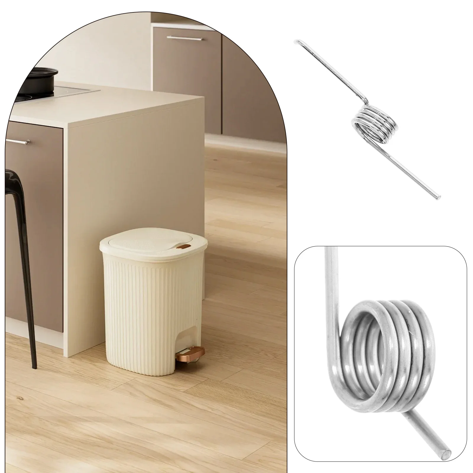 Garbage Clip 10 Pcs Trash Can Spring Garbage Torsional Garage Tension Broke The Switch V-shape Compression Metal Cable Tiny