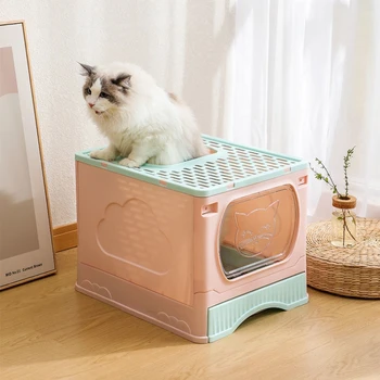 Foldable Large Cat Litter Box