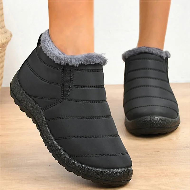 Women's Winter Sneakers Stylish Fur Slip On Casual Shoes