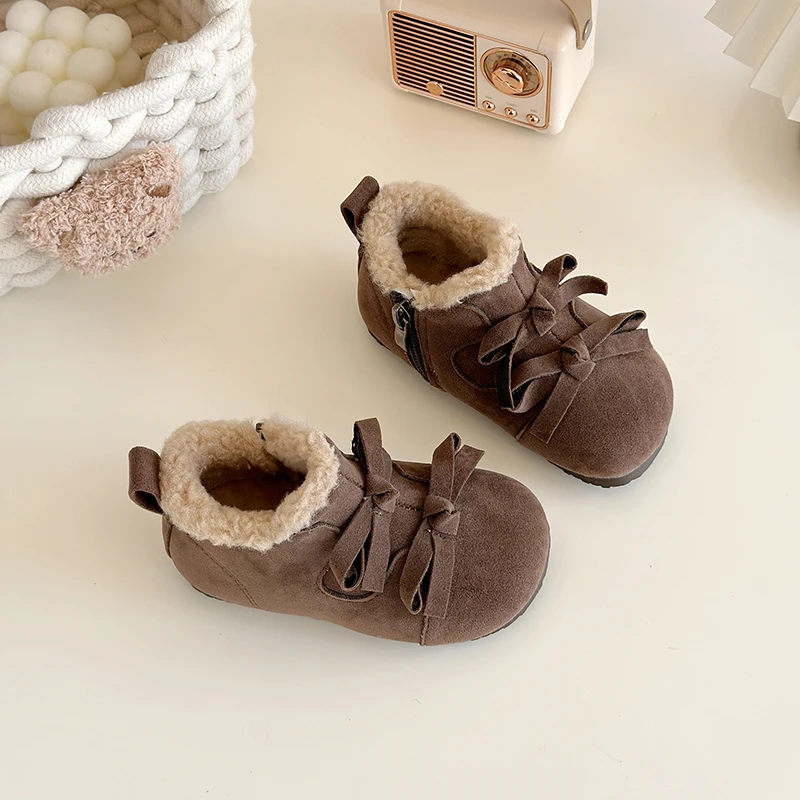 Girls Winter Fuzzy Casual Shoes Soft Sole