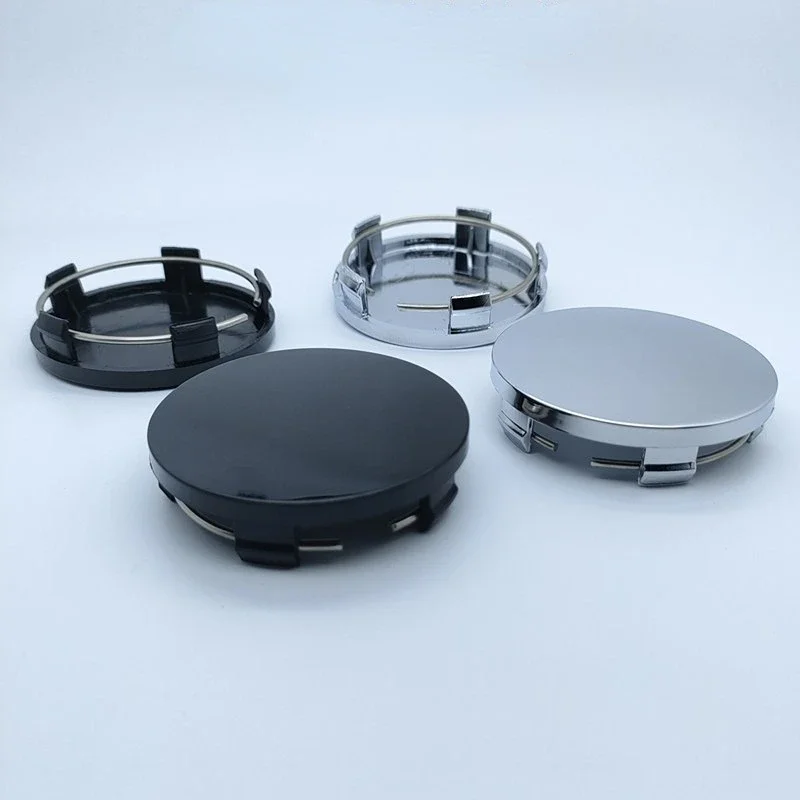 Wheel Hub Caps 4pcs 56mm 60mm Car ABS Black Silver Universal Vehicle Cover Badge Emblem wheel hub covers wheel hub caps