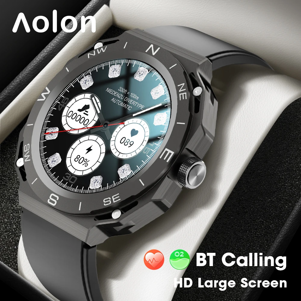 

Aolon 2023 Smart Watch Bluetooth Calls Oxygen Blood Heart Rate Pressure Monitor Sport SmartWatch Box For Android IOS GT