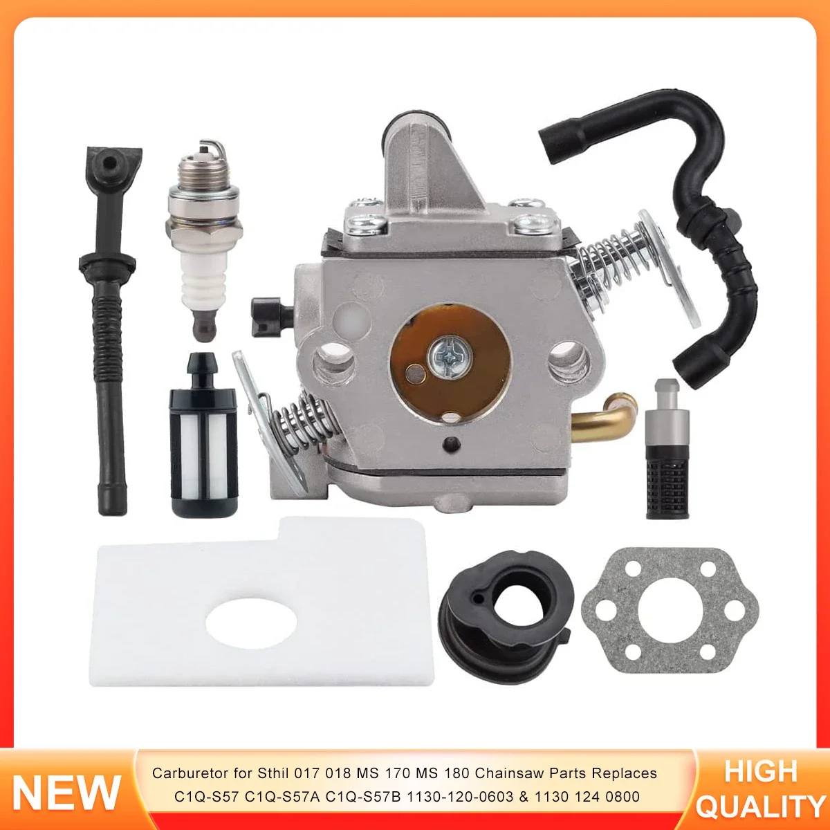 

Карбюратор для Sthil 017 018 MS 170 MS 180, запчасти для бензопилы, детали C1Q-S57 C1Q-S57A 1130-120-0603 и 1130 124 0800