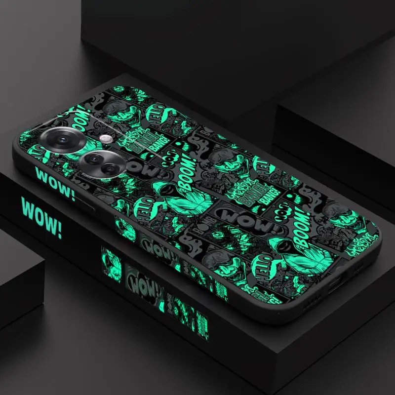 Custodia Per Telefono Blackened Boom Bang Per Oppo F25 Pro F23 F21 Pro 5G/F21 Pro F19 Pro + 5G/F19 Pro/F19S/F19 F17 Pro/F17 F15 Cover Silicon