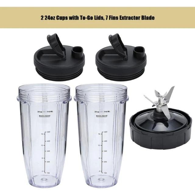 Replacement Blender Cups for Ninja BN801-24 Oz Cups with 7 Fins Parts Fit  BL480 BL482 BL642 - AliExpress