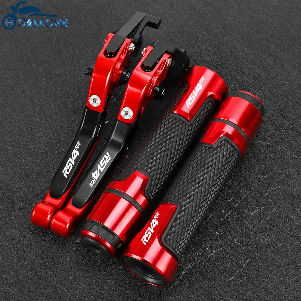 

FOR Aprilia RSV4RR RSV4 RR 2009-2023 Motorcycle Accessories Adjustable Clutch Brake Lever Handlebar Grips Ends CNC Aluminum