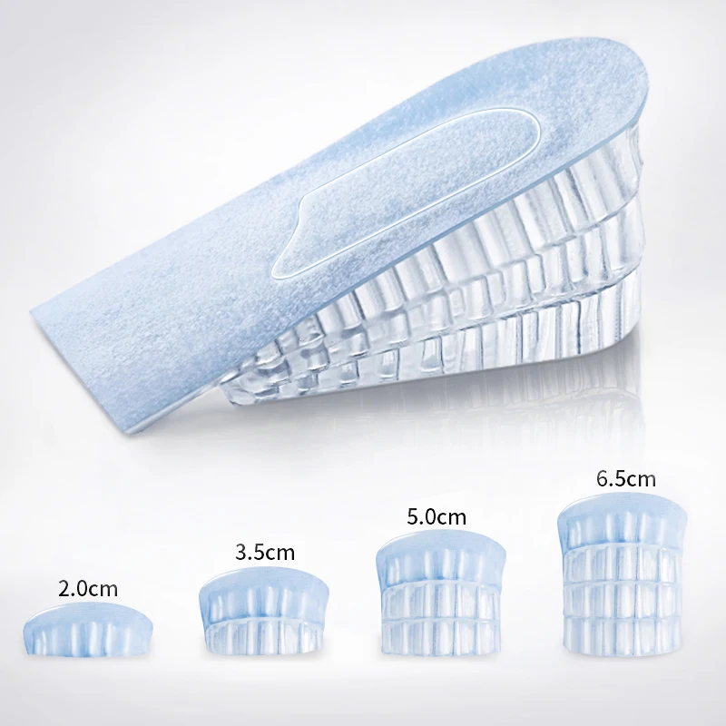 1 Pair Invisible Height Increase Insoles Women Men Half Insole 3-4-Layer Air Up Lifts Elevator Shoes Pad Heel Lifting Insert