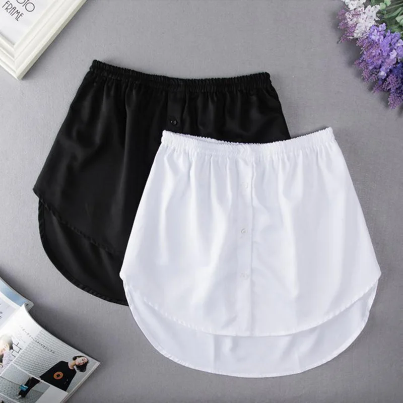 

Detachable Underskirt Women Fake Shirt Irregular Skirt Tail Blouse Hem Cotton Extender Fake Hem Mini Skirt Fake Hem 6 Sizes