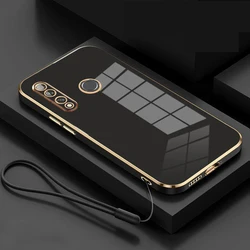 Luxury Square Plating Shockproof Phone Case - Enhanced Protection and Style for OPPO A8 (Gs6D black)