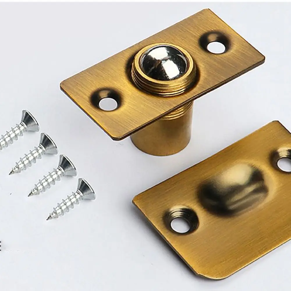 Closet Door Ball Catch with Screw Cabinet Gate Spring Roller Ball Door Latch Set Adjustable Stopper Furniture Hardware 1Set