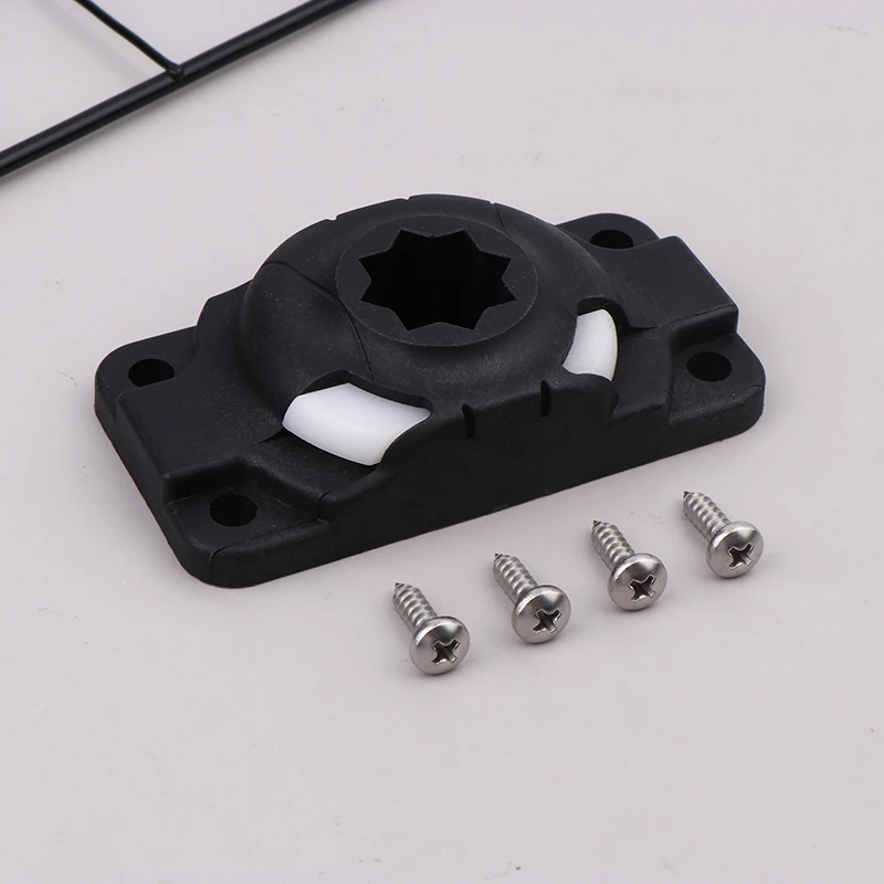 1PCS  Inflatable Kayak Rod Holder With 4 Screws Navigation Mount Base Boat Canoe Slide Rail Kayak Fishing Rod Accessories