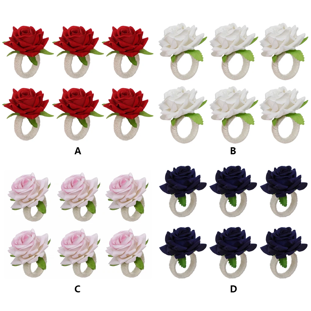 Decorative Paper Napkins Rings Handmade Napkin Rings Decor 6 Pieces