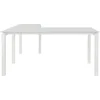 Baraga Contemporary Glass L-Shaped Home Office Desk, White 5