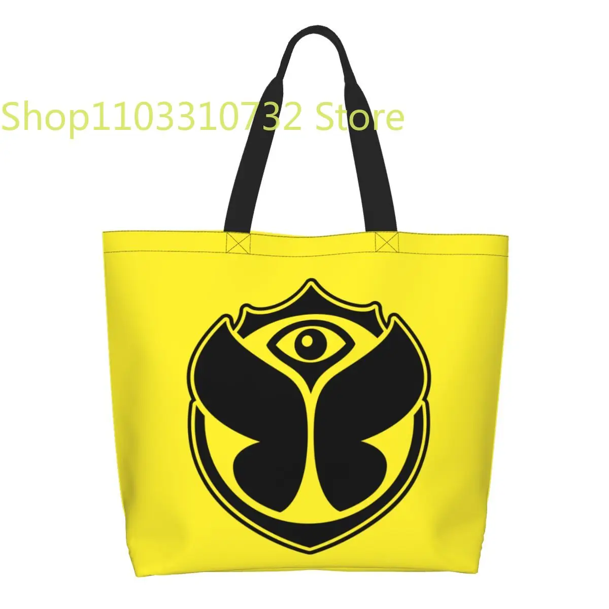 

Сумка для покупок Tomorrowland, Холщовая Сумка для покупок с принтом, сумка-тоут через плечо, вместительная Портативная сумка для танцев, музыки, фестиваля