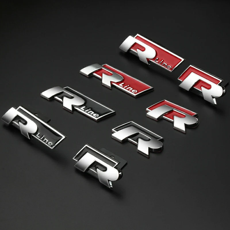 3D Metal Sport Sticker Badge Body Sticker For Volkswagen Golf R Rline Tiguan Touareg Polo GTI CC Passat r36 Scirocco Auto Parts