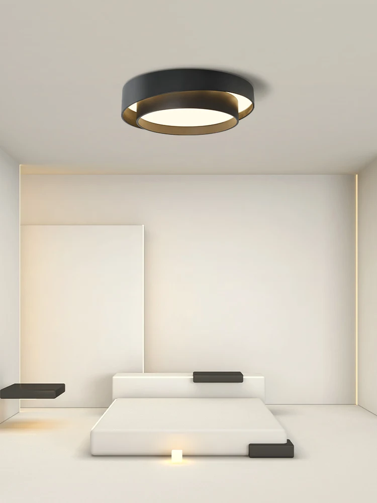 Lampada da soffitto rotonda moderna plafoniera artistica a led Studio cucina camera da letto corridoio balcone corridoio lampada da soffitto di design bianca
