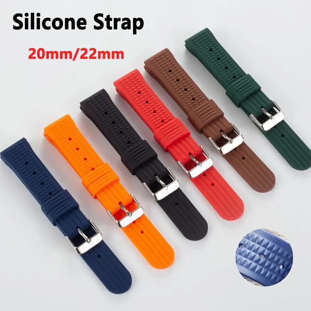 Low Cost Silicone 20 mm Watch Wristband 2005R-O_K0030058 main image 1