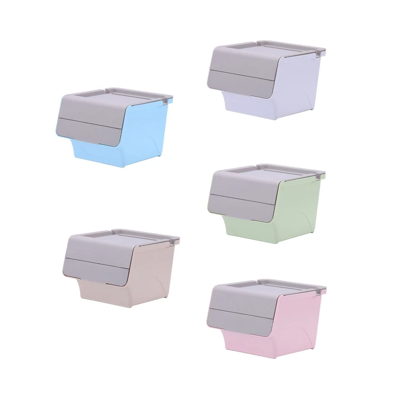 

Stackable Cover Storage Box with Lid Desktop Cosmetics for Home Bedroom Office Sundries Holder Can Drop shipping