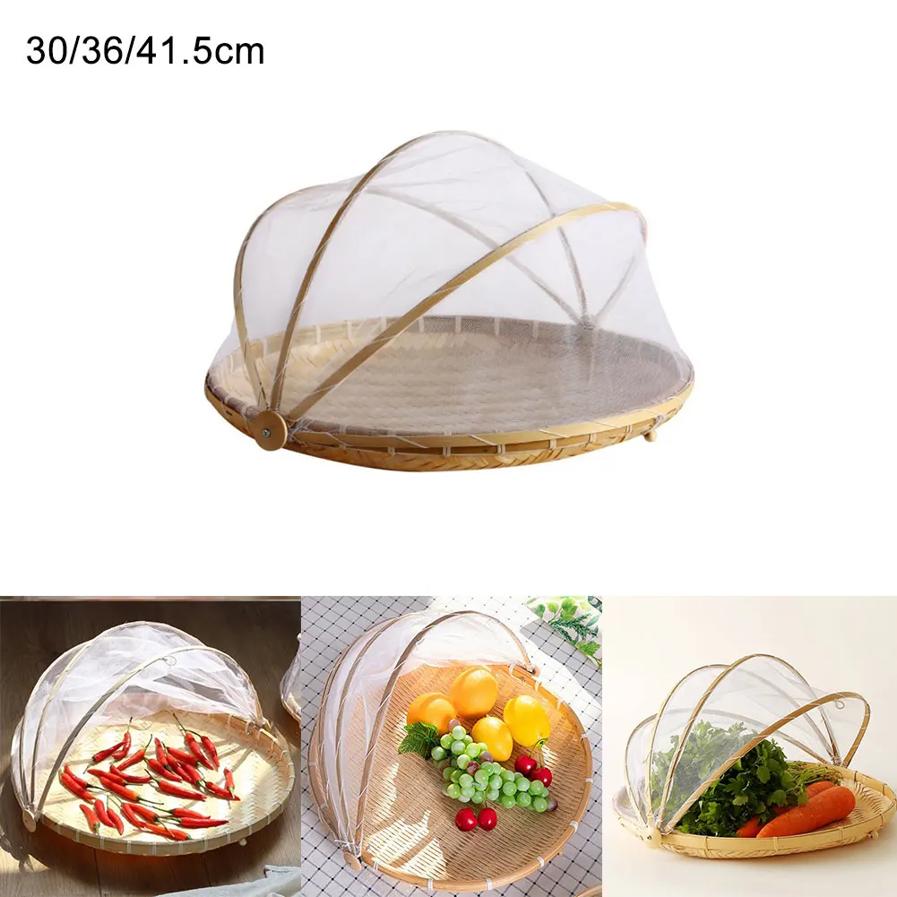 Cloche à Aliments En Métal | Lot De 2 (30 Cm) | Couvercle Maille Anti-mouches | Pour Repas, BBQ, Pique-nique | Vert Et Rouge