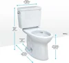 Drake Two-Piece Elongated 1.6 GPF TORNADO FLUSH Toilet with CEFIONTECT Cotton White - CST776CSG#01 3