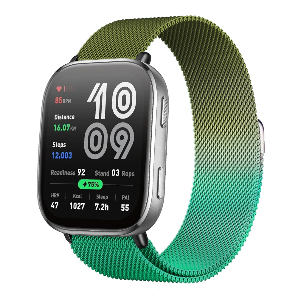 Magnetic Metal Mesh Smartwatch Wristband - 22mm Strap Bracelet
