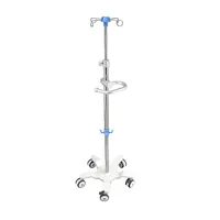 Support de poteau médical IV pliable Mobile, support de perfusion réglable, support d'égouttement pratique et Durable 3