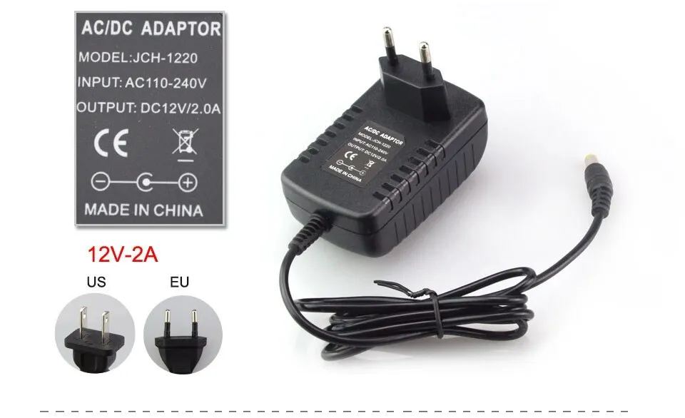 Description Picture 4 of itemAC 110V 220V To DC 12V 1A 2A 3A 5A 6A 8A Lights Transformer Switch Supply Power Adapter Converter Charger For LED Strip Light