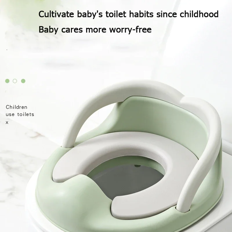 Baby Potty Mat Training Seat for Kids Boys Girls Toddlers Toilet Seat for Baby with Cushion Handle and Backrest Toilet Trainer 5