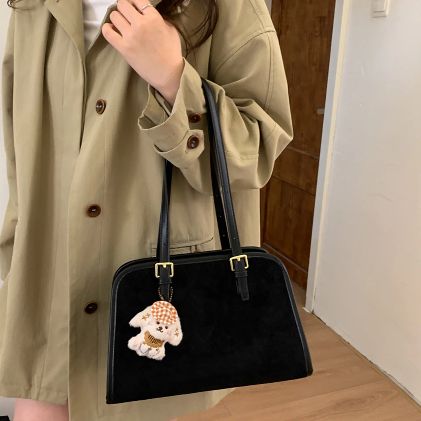 PU Leather Shoulder Bag Vintage Underarm Bag Fashion Tote Bags for Women Work Shopping Travel Daily