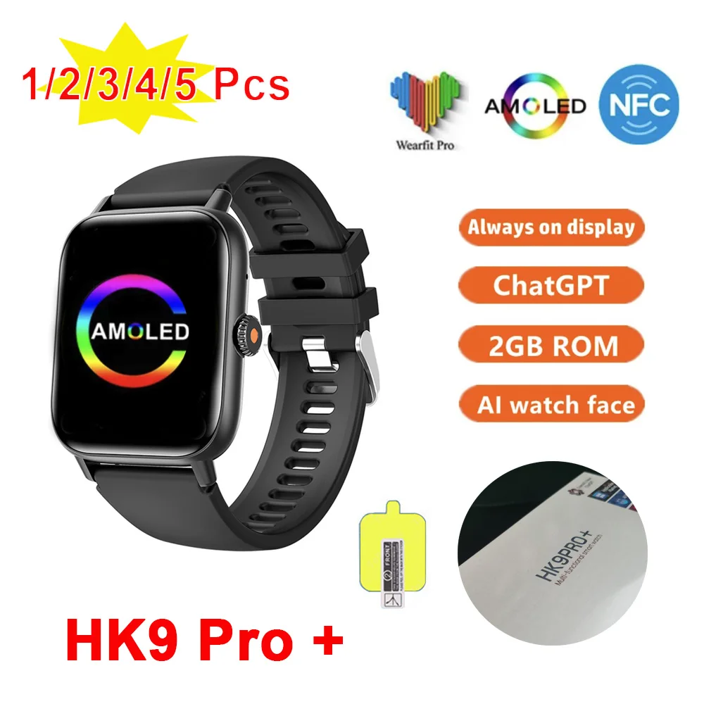 Hk9 Pro Plus Gen3 Amoled Smart Watch Donna Uomo Chat Gpt Nfc Smartwatch 2Gb Rom Musica Locale Gesture Control Per Android Ios 2024