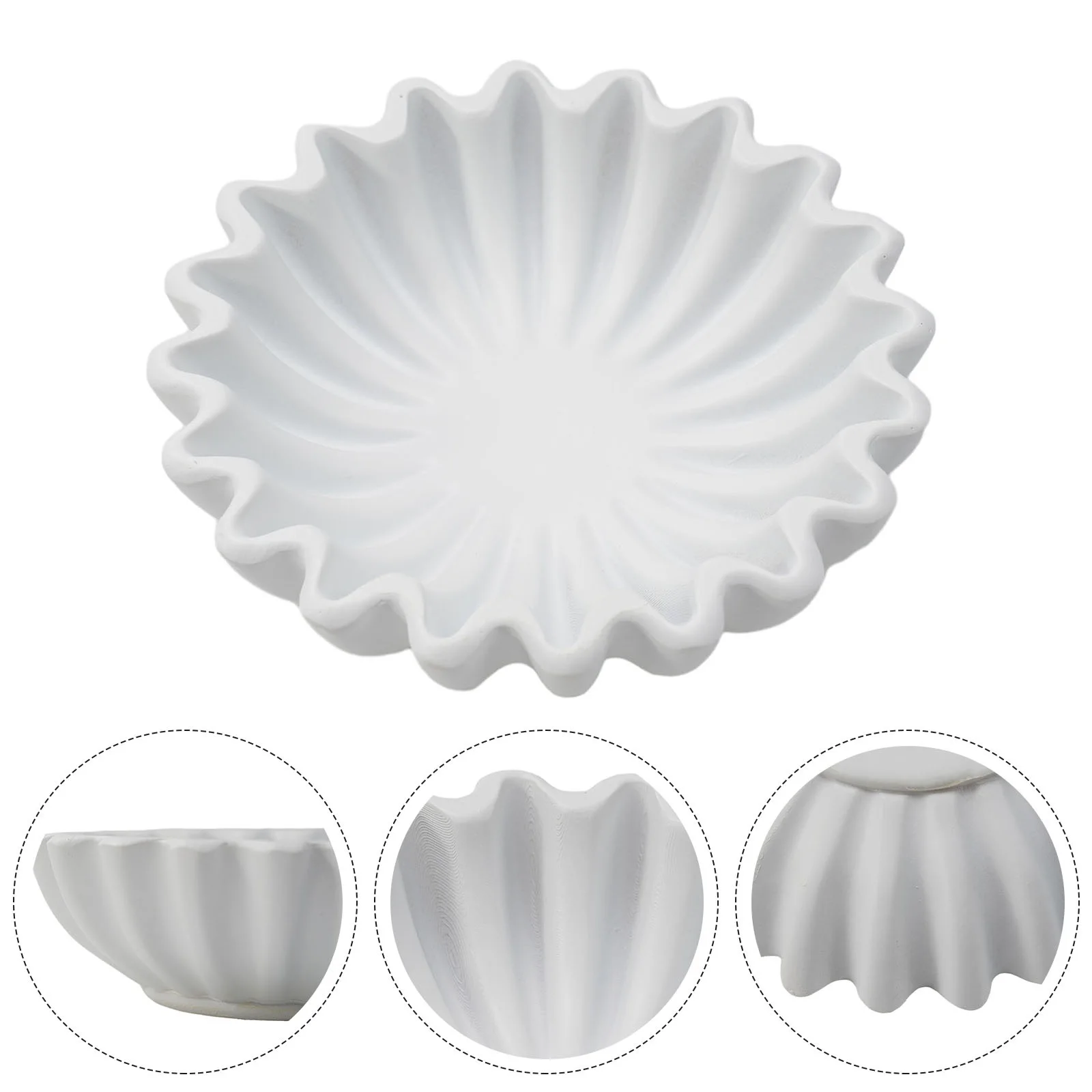 Unique Grooved Design Decorative Bowl Adds Elegance and Sophistication Perfect for Living Room Coffee Table Bookshelf 2