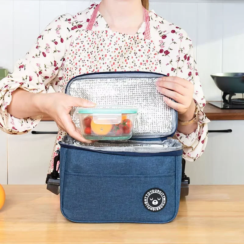 Premium Insulated Thermal Lunch Tote with Thick Aluminum Foil - Large Capacity & Waterproof Design