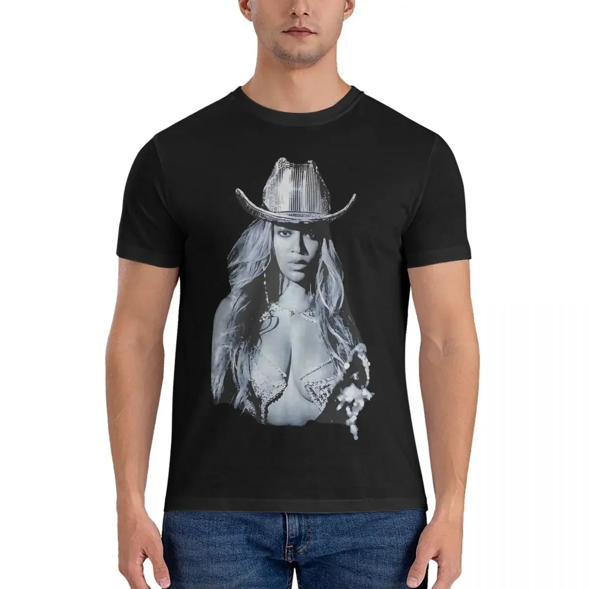 

Pop Music T-Shirts Men B-Beyoncﾩ Singer Creative Cotton Tee Shirt Crewneck Short Sleeve T Shirt 6XL Clothes