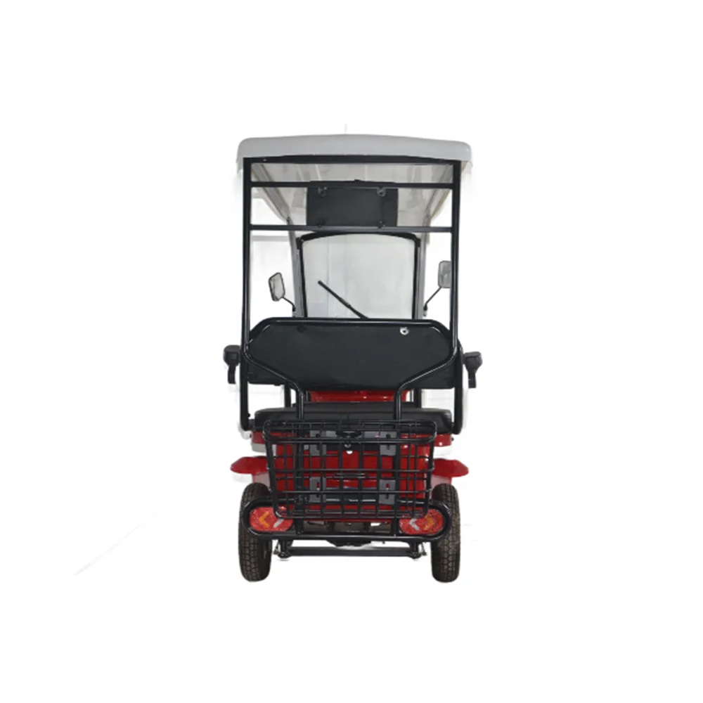 1000W 1500W Drum Brake 60V 20AH 4 Wheels Mini Sightseeing Bus Electric Tricycles Vehicles for 3 Adult Passengers