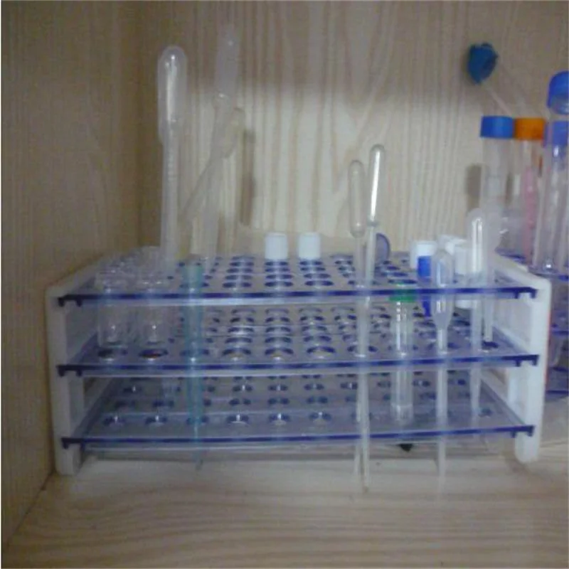 Experimental Teaching Equipment, High Quality Plastic Test Tube Rack Aperture 13mm16mm 50 Holes Three Layers Detachable