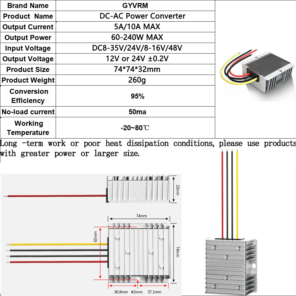 DC para AC Power Converter, Nuvem Mesa