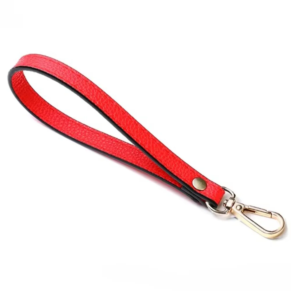 Elegant Silver/Gold PU Leather Wrist Strap – Adjustable Solid Color Purse Handle Replacement Accessory
