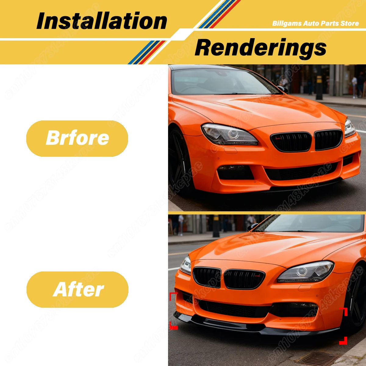 BMW 6 시리즈 640i 650i 640d F06 F12 F13 M 스포츠 2012 2013 2014 2015 2016 2017 2018 자동차 프론트 범퍼 스포일러 립 바디 키트